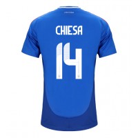 Maglia Calcio Italia Federico Chiesa #14 Prima Divisa Europei 2024 Manica Corta